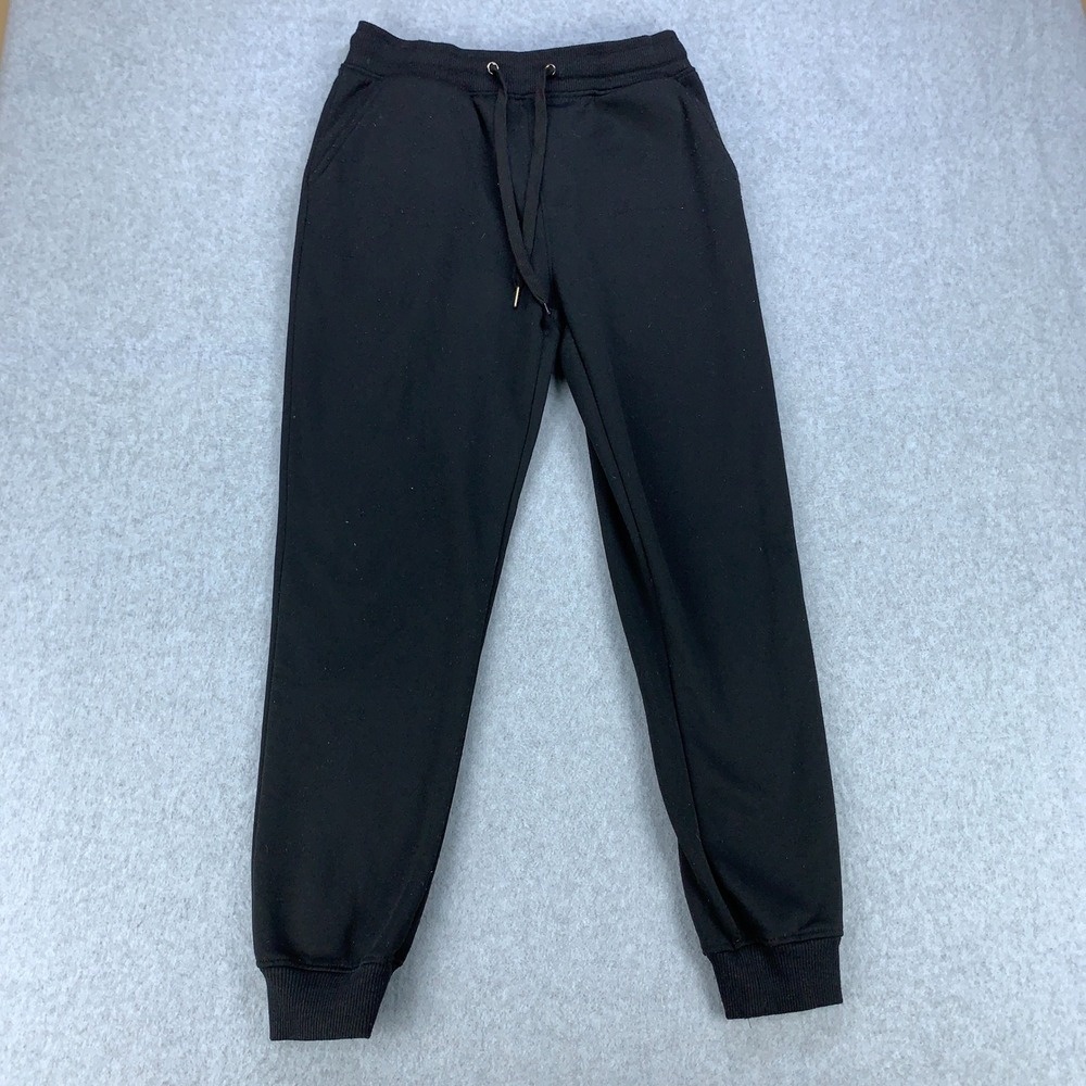 C81 Essentials Joggers Mens Medium Black Fleece Drawstring Tapered Sweatpants